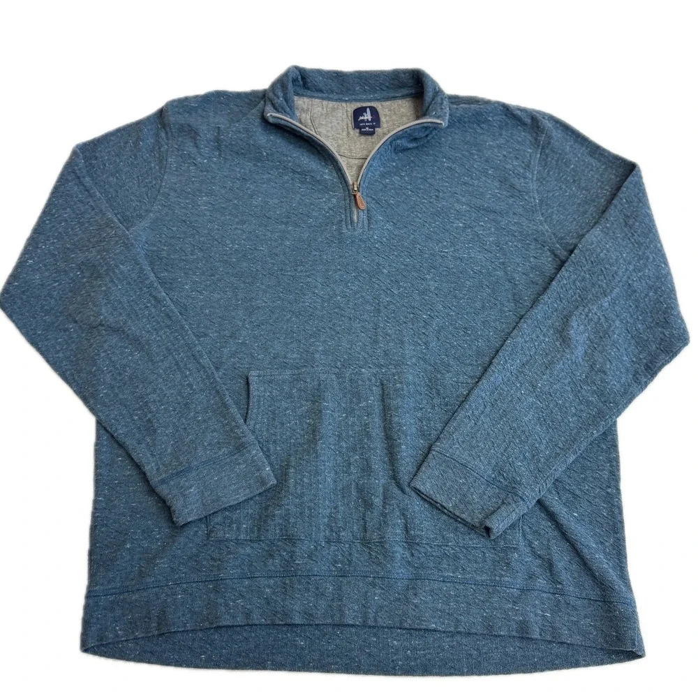 Johnnie-O Pullover Mens XL Mariner Blue Rob Quarter Zip Heathered‎ JMKO1980 Golf